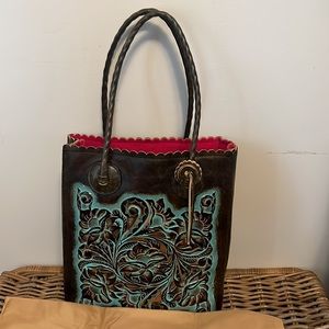 Patricia Nash Cavo Tote in turquoise